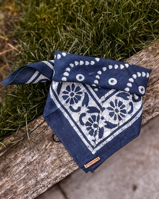 Cotton Bandana in Indigo