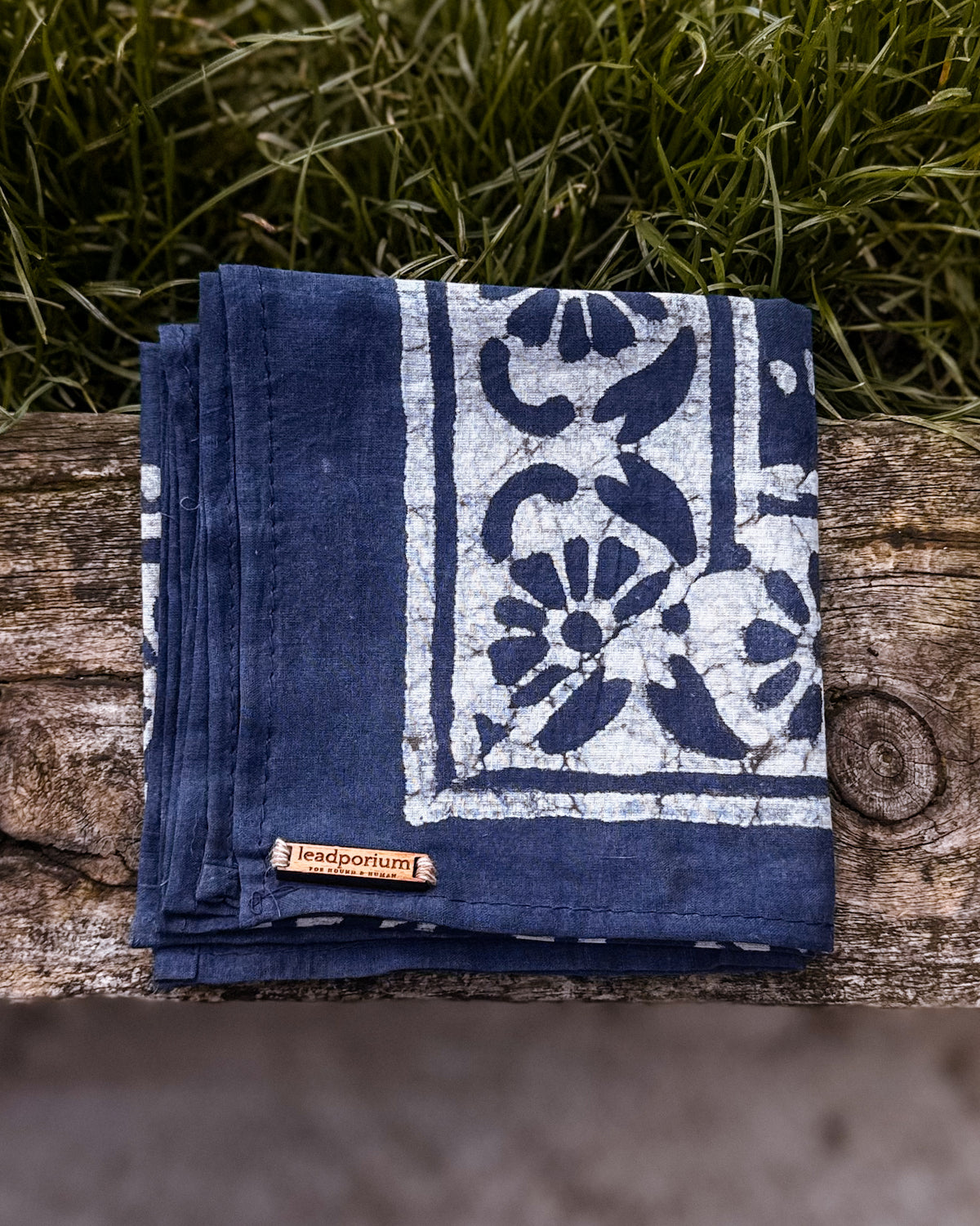 Cotton Bandana in Indigo