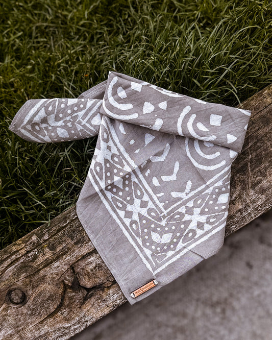 Cotton Bandana in Greystone