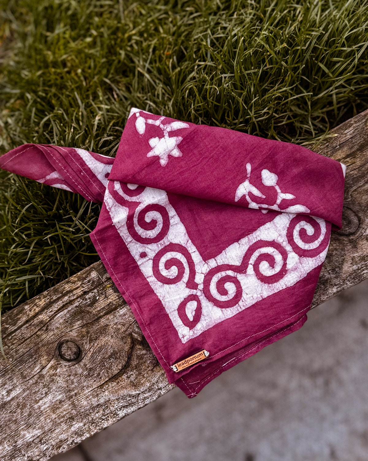 Cotton bandana in Claret