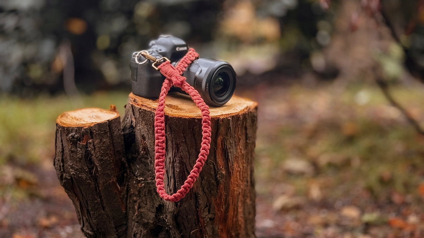 Macrame camera strap